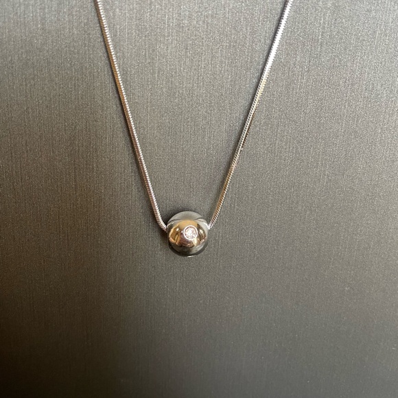 Round Pendant Necklace Jewelry with Rinestone - Picture 7 of 8